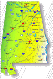 Tennessee, Georgia, Mississippi, Florida