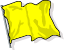 Indicates danger ahead and overtaking is prohibited. A single waved yellow flag means slow down, a double waved yellow warns that the driver must be prepared to stop if necessary.